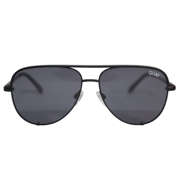 Quay Australia HIGH KEY MICRO Aviator Sunglasses - Black / Smoke - NWT - Picture 1 of 6